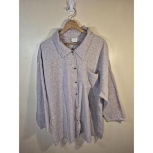 Alias Womens Shacket Purple Button Down Pocket, Soft, Cozy,Outdoor Boho,2XL